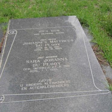 PLOOY Johannes Mattheus, du 1912-1983 &amp; Sara Johanna WESSELS 1918-1995