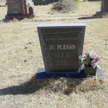 PLESSIS Francina Carolina Gustava, du 1907-1998