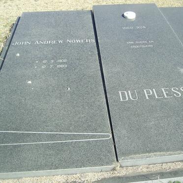 PLESSIS John Andrew Nowers, du 1902-1983 &amp; Anna Margaretha BEKKER 1904-1983