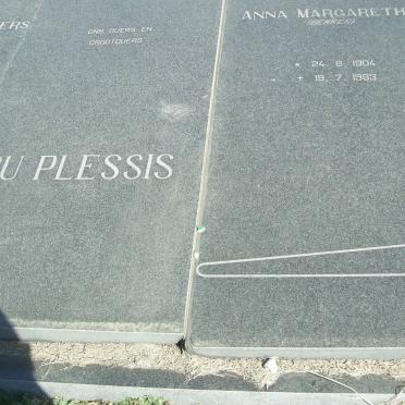 PLESSIS John Andrew Nowers, du 1902-1983 &amp; Anna Margaretha BEKKER 1904-1983 