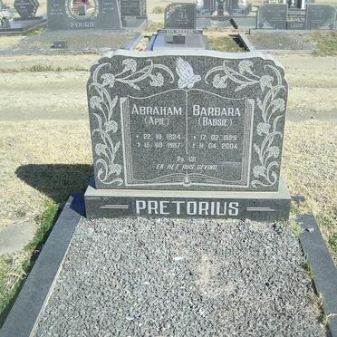 PRETORIUS Abraham 1924-1987 &amp; Barbara 1929-2004