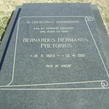 PRETORIUS Bernardus Hermanus 1923-1981