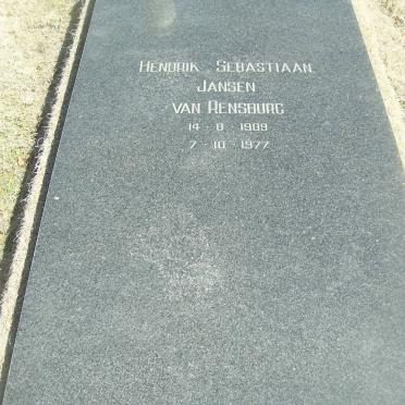 RENSBURG Hendrik Sebastiaan, Jansen van 1909-1977