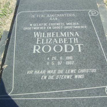 ROODT Wilhelmina Elizabeth 1910-1987