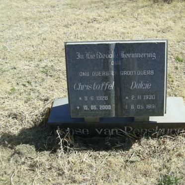 RENSBURG Christoffel,  Janse van 1928-2000 &amp; Dulcie 1930-1991