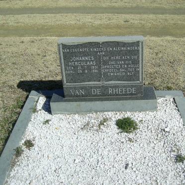 RHEEDE Johannes Herculaas, van de 1931-1981