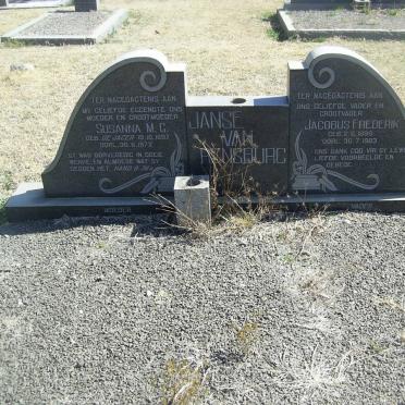 RENSBURG Jacobus Frederik 1898-1983, Janse van &amp; Susanna M.C. DE JAGER 1897-1972