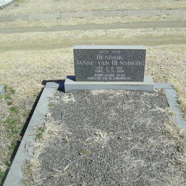 RENSBURG Hendrik, Jans van 1912-1988