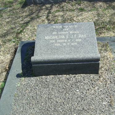 RAS Magaretha E.J.F. nee GOOSEN 1892-1970