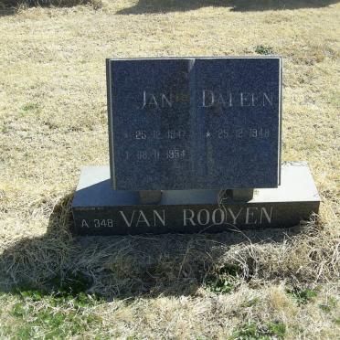 ROOYEN Jan, van 1947-1994 &amp; Daleen 1948-