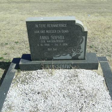 ROSSOUW Anna Sophia nee VAN DEN BERGH 1908-1974