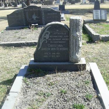 RENSBURG Christina, Jansen van 1891-1971