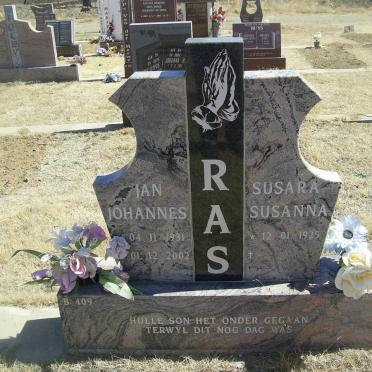 RAS Jan Johannes 1931-2002 &amp; Susara Susanna 1925-