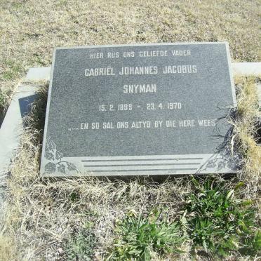 SNYMAN Gabriel Johannes Jacobus 1899-1970