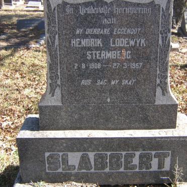 SLABBERT Hendrik Lodewyk Stermberg 1908-1957
