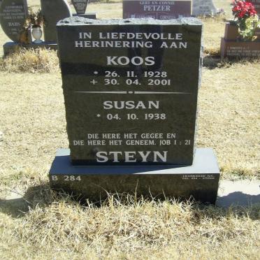 STEYN Koos 1928-2001 &amp; Susan 1938-