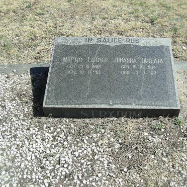 STRYDOM Martin Luther -1965 &amp; Johanna Janfata 1904-1967