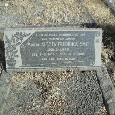 SMIT Maria Aletta Fredrika nee CILLIERS 1874-1959