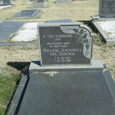 TONDER Willem Johannes, van 1923-1993