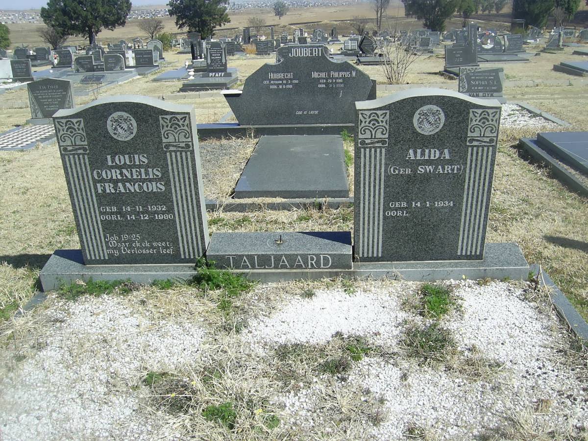 TALJAARD Louis Cornelis Francois 1932-1980 &amp; Alida SWART 1934-