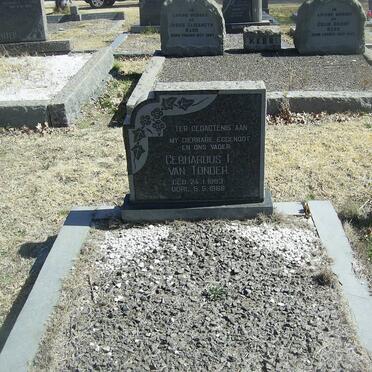 TONDER Gerhardus I., van 1893-1968