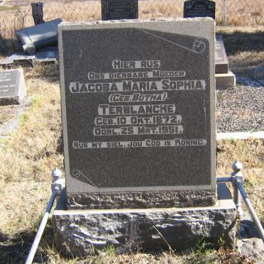 TERBLANCHE Jacoba Maria Sophia nee BOTHA 1872-1951