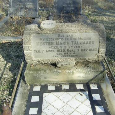 TALJAARD Hester Maria nee VAN DER VYVER 1920-1953