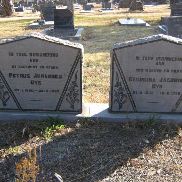 UYS Petrus Johannes 1886-1968 &amp; Georgina Jacomina 1902-1939