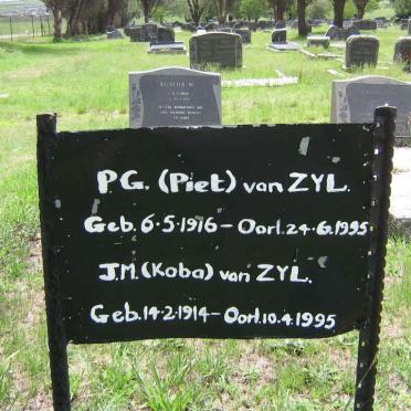 ZYL P.G., van 1916-1995 &amp; J.M. 1914-1995
