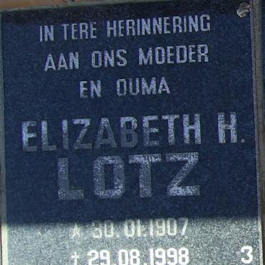 LOTZ Elizabeth H. 1907-1998