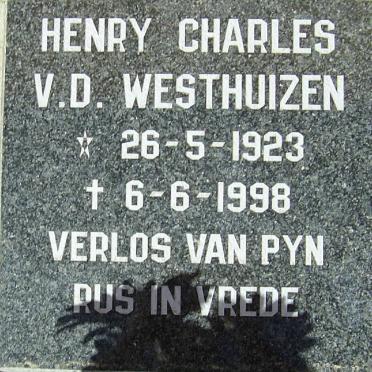 WESTHUIZEN Henry Charles, van der 1923-1998