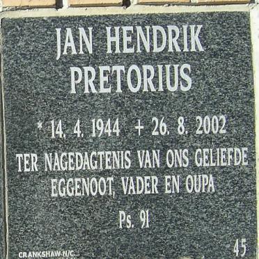 PRETORIUS Jan Hendrik 1944-2002