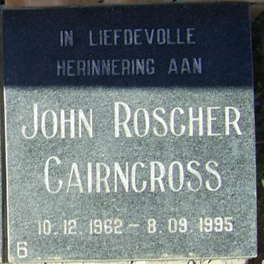CAIRNCROSS John Roscher 1962-1995