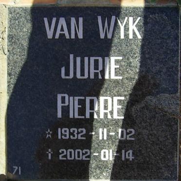 WYK Jurie Pierre, van 1932-2002