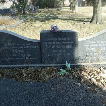 ? Lodewyk 1900-1968 &amp; Jeanette Wilhelmina 1906-1986 :: CUNNIGTON Betsie nee SPIES 1931-1964