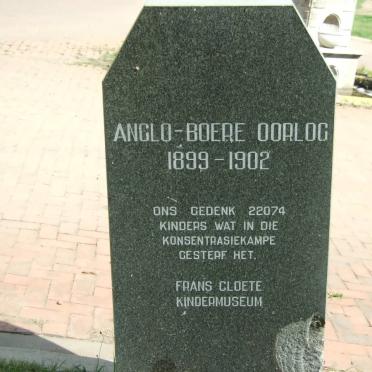 Anglo-Boer War 1899-1901 - Concentration camp victims