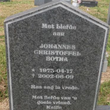 BOTHA Johannes Christoffel 1973-2002