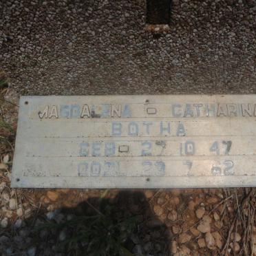 BOTHA Magdalena Catharina 1947-1962
