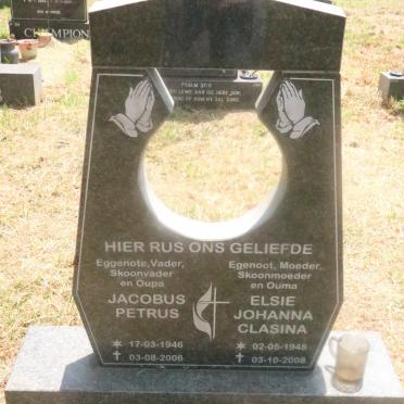 BUITENDAG Jacobus Petrus 1946-2006 &amp; Elsie Johanna Clasina 1948-2008