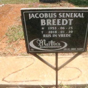 BREEDT Jacobus Senekal 1953-2018