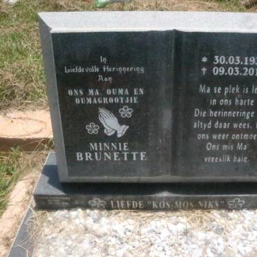 BRUNETTE Minnie 1931-2018