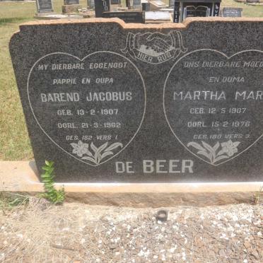 BEER Barend Jacobus, de 1907-1962 &amp; Martha Maria 1907-1976