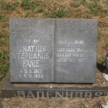 BADENHORST Ignatius Stephanus 1956-1993