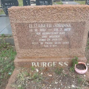 BURGESS Elizabeth Johanna 1910-1972