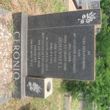 CERONIO Johannes L. 1912-1975