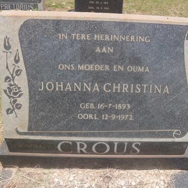 CROUS Johanna Christina 1893-1972
