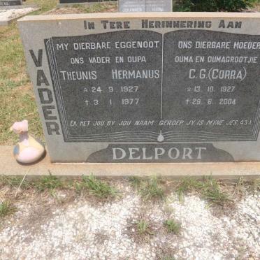 DELPORT Theunis Hermanus 1927-1977 &amp; C.G. 1927-2004