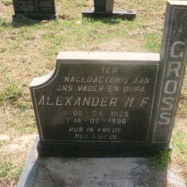 GROSS Alexander M.F. 1925-1996