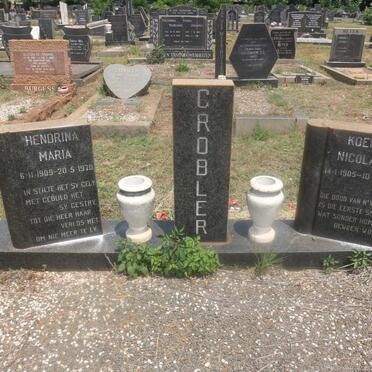 GROBLER Koert Nicolaas 1905-1971 &amp; Hendrina Maria 1909-1970