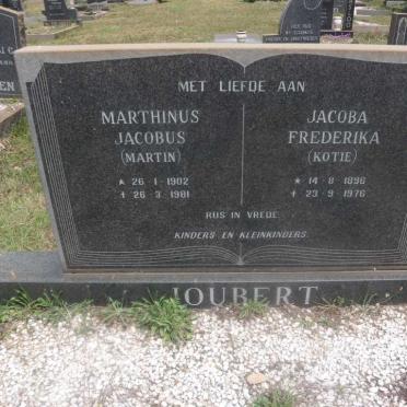 JOUBERT Marthinus Jacobus 1902-1981 &amp; Jacoba Frederika 1896-1976